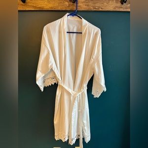 White Satin Robe